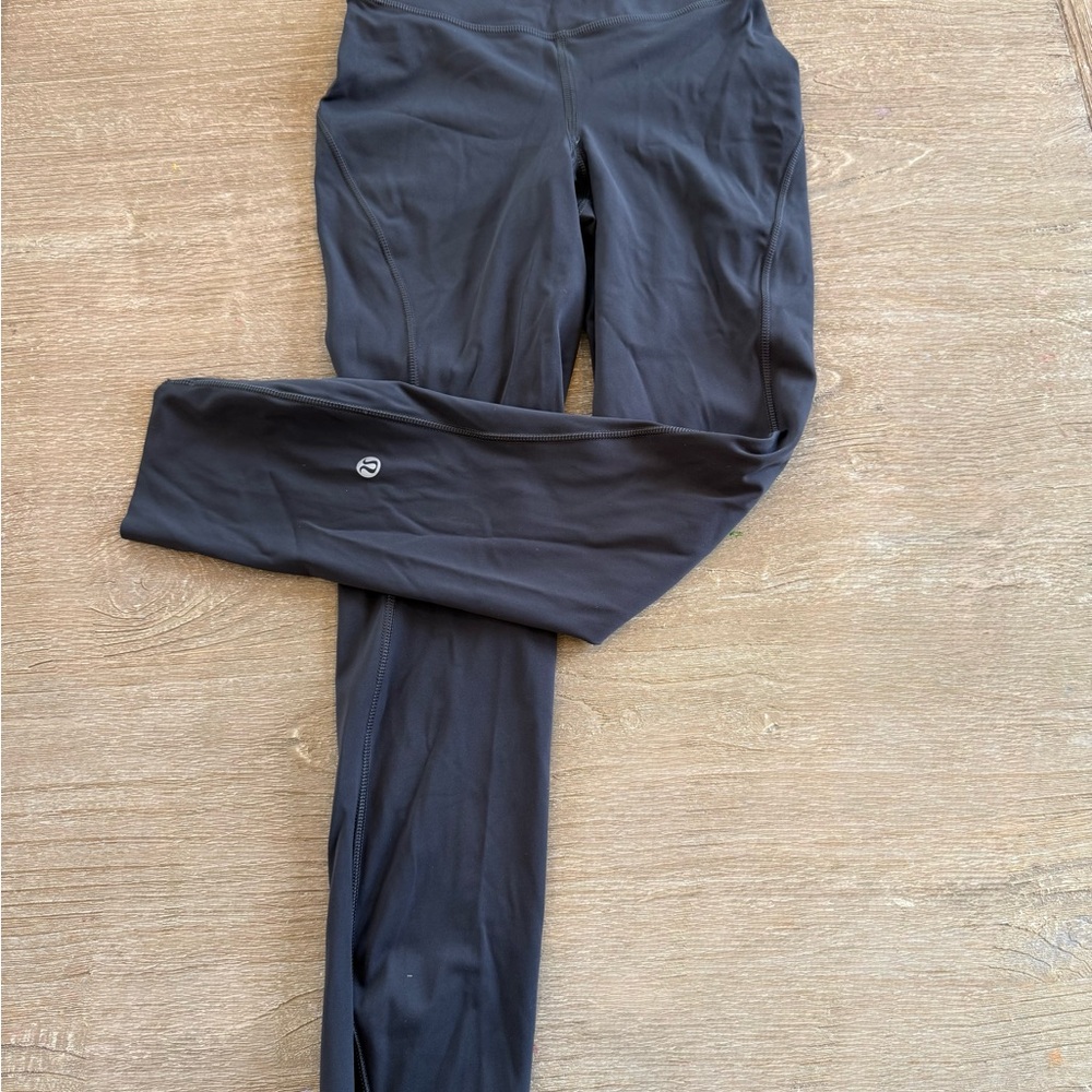 Lululemon 21” Crop High Rise Leggings Gray Athletic Leggings